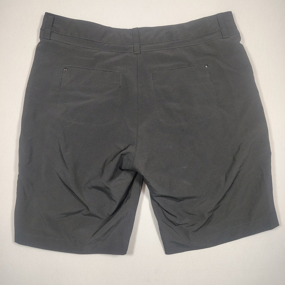 Lee Active Performance Shorts Womens 10 Black Stretch Solid Polyester Blend - Picture 2 of 10